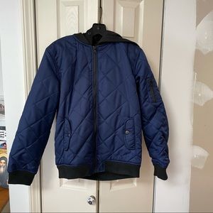 Brand new QUILTED BOMBER JACKETNavy Blue. Fall fashion staple!